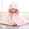 Cartoon Hooded Coral Fleece Baby Bath Towel Blanket 5