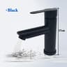 Matte Black Bathroom Basin Mixer Faucet With Hot And Cold Water 12
