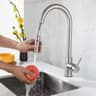 Single Hole Kitchen Mixer Faucet With Pull Out Sprayer In Chrome Or Black 8