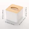 Nordic Style Plastic Tissue Box With Wooden Cover For Home And Restaurant 6