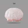 Large Reusable Waterproof Shower Cap With Elastic Band For Women 7