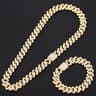 16mm Iced Out Miami Cuban Link Necklace And Bracelet Set 5