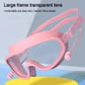 HydroVista Pro Wide Vision Silicone Swim Goggles With Earplug Combo Large Frame HD AntiFog Swim Eye 0