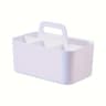 Compact 5Compartment Portable Desk Organizer  Plastic Storage Basket With Handle 8
