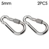Stainless Steel Quick Link Screw Lock Carabiner M4M12  Spring Snap Hook For Camping Travel  Rigging 7