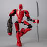 Dummy 13 Building Block Warrior  MultiJointed Poseable 3D Printed Mannequin Action Figure 8