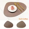 Waterproof Faux Leather Placemats Set  Wipeable Heat Resistant NonSlip Table Mats 12