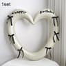40Inch Hollow Heart Happy Birthday Balloon Set With Bow Foil Party Decor  Photo Prop Kit 8