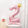 42Inch Princess Crown Number Balloon  Pink Foil Birthday Party Decor 8
