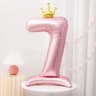 42Inch Princess Crown Number Balloon  Pink Foil Birthday Party Decor 13