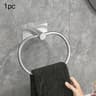 NoDrill Black Stainless Steel Towel Holder SelfAdhesive Towel Ring  Bar For Bathroom And Kitchen 6