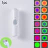 Runto Rechargeable MotionActivated Motion Sensor LED Night Light With 3Color  RGB LED Light Modes 7