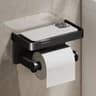 Matte Aluminum Wall Mounted Toilet Paper Holder  Modern Bathroom Tissue Rack 6