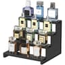 Tiered Dark Wood Perfume Organizer Stand  3Step Cologne Display Stand For Vanity  Skincare Storage 6