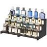 Tiered Dark Wood Perfume Organizer Stand  3Step Cologne Display Stand For Vanity  Skincare Storage 10