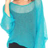 Breezy Irregular Sheer Knit Beach Cover Up Pullover For Swim And Resort Days 0