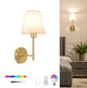 WiringFree Battery Operated Wall Sconce With 4000mAh Rechargeable Detachable Bulb Remote Dimming  1 6