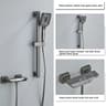 Modern Grey PianoKey Digital Display Shower System  2Way Wall Mounted Shower Set With Tub Spout 7