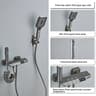 Modern Grey PianoKey Digital Display Shower System  2Way Wall Mounted Shower Set With Tub Spout 10
