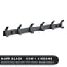 Modern Black Aluminum Wall Hook Rack  SpaceSaving Towel  Coat Holder For Bathroom And Entryway 9