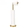 Freestanding Stainless Steel Toilet Paper Holder Stand With Storage Shelf 7