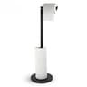 Freestanding Stainless Steel Toilet Paper Holder Stand With Storage Shelf 8