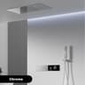 Luxury Thermostatic LED Shower System With Ceiling Waterfall  3 Spray Modes 6