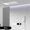 Luxury Thermostatic LED Shower System With Ceiling Waterfall  3 Spray Modes 8