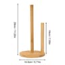 Beech Wood Paper Towel Holder Countertop Stand With NonSlip Base 6
