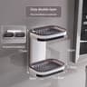 NoDrill Double Layer Bathroom Storage Rack With Drainage  Wall Mounted Soap Holder  Organizer 9