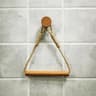 Rustic Wooden Triangle Toilet Paper Holder  NailFree Wall Mounted Bathroom Shelf 8