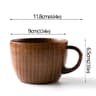 Handcrafted Jujube Wood Mug  Natural Wooden Coffee Cup With Ergonomic Handle 8