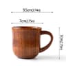 Handcrafted Jujube Wood Mug  Natural Wooden Coffee Cup With Ergonomic Handle 10