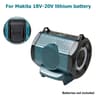 Cordless Tool Battery Bluetooth Speaker With USBC Charging 18V20V For Milwaukee Makita DeWalt  Bosc 7