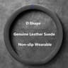 LuxeGrip Cowhide Suede Steering Wheel Cover  Universal 3738cm AntiSlip Wrap 8