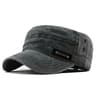 Mens Washed Cotton Military Cap  Flat Top Sun Protection Cadet Hat 7