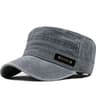 Mens Washed Cotton Military Cap  Flat Top Sun Protection Cadet Hat 8