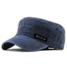 Mens Washed Cotton Military Cap  Flat Top Sun Protection Cadet Hat 9