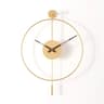 Modern Minimalist Swing Pendulum Wall Clock  Silent Decorative Metal Wall Clock For Living Room  Of 8