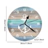 Blue Coastal Wall Clock 10 Inch Silent Non Ticking Beach Decor Clock 6
