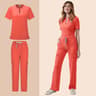 ComfortFlex Women Nurse Scrub Set  2Piece Medical Uniform With Pocket Top  Work Pants 9