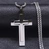 FaithGuard Stainless Steel Cross Pendant Necklace  Unisex Christian Cross Necklace With 60cm Chain 2