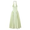 Elegant Backless Halter ALine Midi Dress  Summer Backless Halter Dress For Women 4