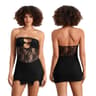 Y2K Sheer Floral Lace Cutout Bodycon Tube Dress 7