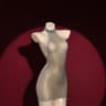 Candy Glow Bodycon Mini Dress  Backless Sheer Glossy Clubwear Dress 10