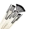 Precision Control Paint Brush Set  6pc Nylon Flat Artist Paint Brushes For Watercolor Acrylic  Oil  7