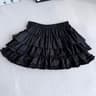 Purple Y2K Fluffy Cake Mini Skirt With White Lace Trim  Sweet Lolita ALine Pleated Skirt 1