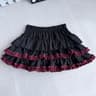 Purple Y2K Fluffy Cake Mini Skirt With White Lace Trim  Sweet Lolita ALine Pleated Skirt 2
