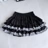 Purple Y2K Fluffy Cake Mini Skirt With White Lace Trim  Sweet Lolita ALine Pleated Skirt 3