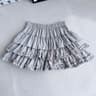 Purple Y2K Fluffy Cake Mini Skirt With White Lace Trim  Sweet Lolita ALine Pleated Skirt 9